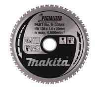 Makita Lame de scie circulaire B 33641 pour métal 136 x 1,4 x 20 mm 50 dents -15°