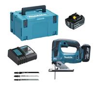 MAKITA SCIE SAUTEUSE 18V AVEC BATTERIES 5 AH + LAMES DJV182RTJ
