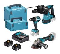 Makita - Set 8 outils sans fil, batteries, chargeur et accessoires DLX3195JX1