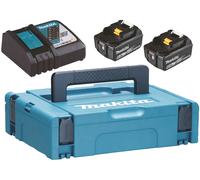Makita Set Li-ion LXT 18V 2xBL1860B + chargeur DC18RC + mallette 198116-4