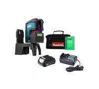 Makita SK106GDW 12 V Li-ion Sans Fil Laser Croisé/point (1x 2,0 Ah) Dans Un Sac - À Nivellement Automatique - Vert - 80 M