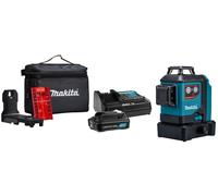 Makita SK700DX 12V Max Li-Ion Batterie Laser À Croix (1x2,0Ah) Dans Sac - Auto-niveleuse - Rouge 3x360° - 25 M