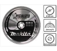 Makita SPECIALIZED Lame de scie métal 305 x 25,4 x 2,3 mm - 78 dents ( B-33467 ) pour Tronçonneuse à métaux Makita LC 1230