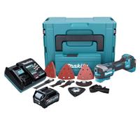 Makita TM 001 GD103 Outil multifonctions sans fil 40 V max Starlock Max Brushless + 1x batterie 2,5 Ah + 37 pcs. kit accessoires + chargeur + Makpac