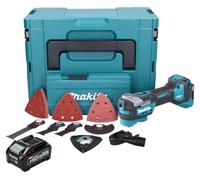 Makita TM 001 GM103 Outil multifonctions sans fil 40 V max Starlock Max Brushless + 1x batterie 4,0 Ah + 37 pcs. kit accessoires + Makpac - sans chargeur