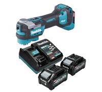 Makita TM 001 GM201 Outil multifonctions sans fil 40 V max Starlock Max Brushless + 2x batterie 4,0 Ah + chargeur