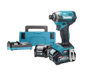Makita Tournevis à percussion sans fil 1/4" Li-ion XGT 40V/2.0Ah, Makpac TD003GA201
