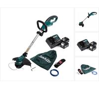 Makita UR 100 DSME Coupe-bordures à batterie 10,8V + 2x batterie 4,0Ah + chargeur + 1x tête à fil et accessoires