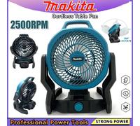Makita ventilateur de Table sans fil ventilateur de Camping Portable tête réglable polyvalente réglage à 3 vitesses ventilateur de sol de bureau alimenté NoBattery