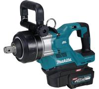 Makita Visseuse à choc sans fil 40V maxi / 5,0 Ah, 2 batteries + chargeur , carré mâle 1" à tige courte TW009GT201