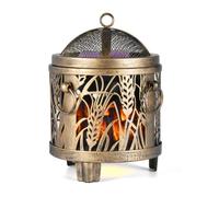 Makmioo Brûleur de Cire électrique, Parfum d'intérieur, brûleur à Huile, Chauffe-Cire, Lampe à Huile de veilleuse pour la décoration de la Maison (Brun Cheminée)