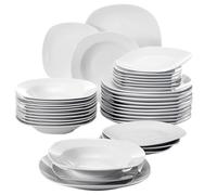 Malacasa, Série Elisa, 36pcs Services de Table Porcelaine