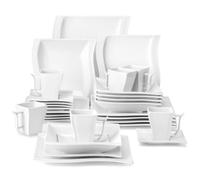 Malacasa, Série Flora, 30pcs Vaisselle de Table Complet Service de Table en Porcelaine pour 6 Personnes