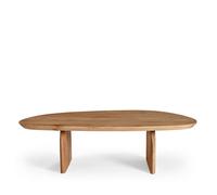 Malang - Table basse organique en bois massif d'acacia - Bois foncé