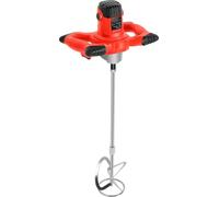 Malaxeur à béton - Batteur électrique - 1500W, 220V - 6 vitesses - Malaxeur portable pour mortier et ciment - Prise européenne - Rouge