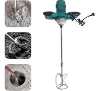 Malaxeur à béton électrique portable, 2100W, pour mélanger du mortier, malaxeur de peinture à vitesse réglable (6 vitesses), malaxeur à ciment portatif