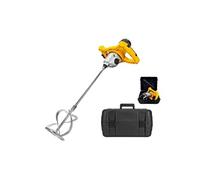 Malaxeur de chantier 1400W Mélangeur à béton Tige 590mm Pale 140 mm Capacité 65L 2 vitesses Coffre de rangement VITO