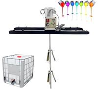 Malaxeur de Peinture pour Cuve IBC, Agitateur Électrique avec Hélice Pliante de 1000L Capacité 2100W pour Peintures, Revêtements, Liquides Visqueux et Encres - Mélangeur Industriel à Couple Élevé