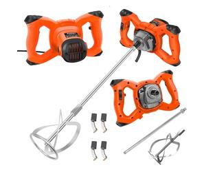 Malaxeur électrique 3800W pour plâtre, mortier, peinture et ciment - Fouet amovible