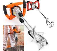 Malaxeur mélangeur professionnel 1800 W Béton Peinture Tout Travaux Double Batteur agitateur mortier