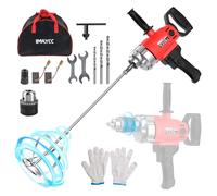 Malaxeur Mortier Colle 2500W IMAYCC 2 en1 Peroir Mélangeur Beton,1600RPM | Multifonctionnel Malaxeur Betonniere Électrique Réglable pour Mélanger Peinture Ciment Béton Mortier Fourrage Bois Murs