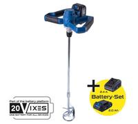 Malaxeur sans fil Scheppach 20V IXES, 1000W, Batterie 4Ah, Chargeur 2.4A, BC-PMX100-X - SET L