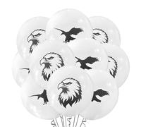 Malayan Products Lot de 12 ballons en latex avec aigle à tête blanche - Décoration d'anniversaire patriotique américaine - Fête d'équipe sportive - 30,5 cm - Taille standard
