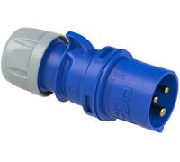 PCE Fiche CEE mâle 013-6 Shark – Bleue 16 A 3P 6H – 200-250 V – IP44/IP54 – pour caravanes