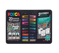 Posca Marqueurs pigmentés DOODLE ART – POSCA/20 021 – boîte métallique de 20