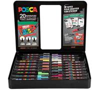 Malette de 20 feutres - POSCA - Graffiti street-art - PC1-1M - PC3M - PC5M