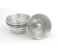 Mali’S 43108, Moules à mini savarins et babas, Lot de 6 mini moules, Ø 7 Cm x H 2,8 Cm, Aluminium, Argent