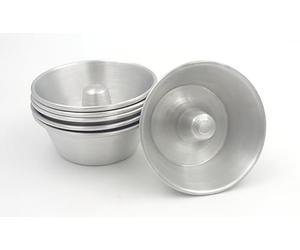 Mali’S 43108, Moules à mini savarins et babas, Lot de 6 mini moules, Ø 7 Cm x H 2,8 Cm, Aluminium, Argent