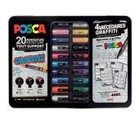 Mallette 20 Marqueurs Posca Abécédaire Multicolore G