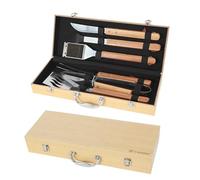Ustensile barbecue LE MARQUIER MALETTE 6 USTENSILES BAMBOU