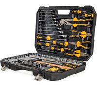 Mallette à outils 112 pièces Lampe torche, Tournevis, Douilles, clés, pinces et embouts Coffret à outils BMC VITO