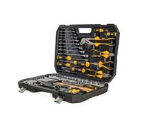 Malette à outils 112 pièces Lampe torche, Tournevis, Douilles, clés, pinces et embouts Coffret à outils BMC VITO
