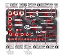 Mallette à outils - 201 pièces - Mécanique - Ensemble multi-outils - Jeu de clés à douille - Clés à cliquet
