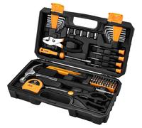 Mallette à outils complète, 62 pièces, outils manuels universels, pour usage domestique, atelier, bricolage. Couleur : jaune