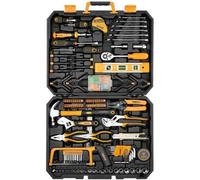 Mallette à outils complète, contenant 228 pièces, idéale pour la maison et le garage, avec des clés et une boîte en plastique