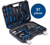 Mallette à Outils Complète Scheppach WZK120, 97 Pièces Chrome Vanadium, Poignées Soft Grip, 5.3 kg
