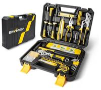 Mallette à outils de 158 pièces, ensemble d'outils pour la maison, comprenant des tournevis, un marteau, une pince, une liquet et un jeu de clés plates, idéal pour les travaux de bricolage, l'e
