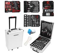 Mallette à outils Eikuavons 1031 pièces, équipée de roulettes, d'une poignée télescopique et de profilés en aluminium. Ensemble d'outils pour la maison, la voiture, l'atelier et le garage, avec access