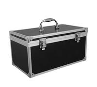 Mallette à Outils en Alliage D’aluminium Noire, Boîte Vide Portable | Poignée Antidérapante, Inserts en Mousse Abs, Cadre Rigide, pour Petites Pièces et Outils à Main
