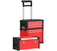 Mallette à outils et coffret à outils sur roulettes - Boîte à outils mobile avec tiroirs et structure métallique