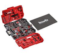 Mallette à outils kwb 125 pièces - Mallette en plastique robuste - Fermetures métalliques - Poignée de transport
