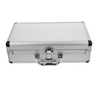 Mallette à Outils Portable en Alliage D’aluminium Blanc à Grosse Capacité | Poignée Intégrée, Ouverture Fluide, Structure Légère, Usage Business et Sortie, pour Bijoux et Accessoires
