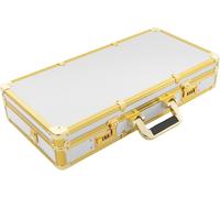 Mallette à outils pour coiffeur - Mallette de rangement avec serrure à combinaison - Pour tondeuses à cheveux et rasoirs - Aluminium/ABS - 55 × 27 × 11 cm - Charge maximale 20 kg - Jaune clair
