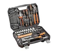 Mallette à outils professionnelle 56 pièces Neo Mallette à outils pour ménage 2 pièces - Mallette en plastique robuste - Outils à main - Grand assortiment de tournevis