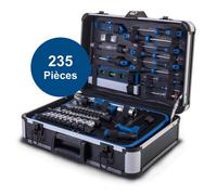 Coffre à outils Scheppach TB220 | Jeu de 235 outils dans un coffre de transport robuste