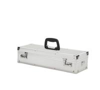 Mallette à Outils Sécurisé , Argenté , Argenté, Avec Quincaillerie Noire | Renforcé, Pratique, Mallettte avec Poignée, pour Chantier, Atelier, déplacement, Professionnels